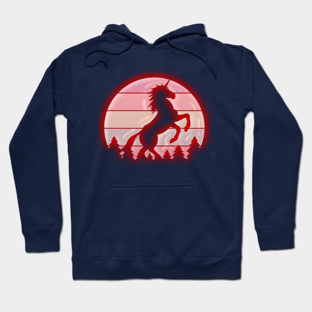 Red Unicorn Hoodie by Tpixx